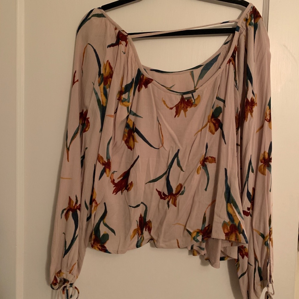 Oneill large floral women’s blouse pink